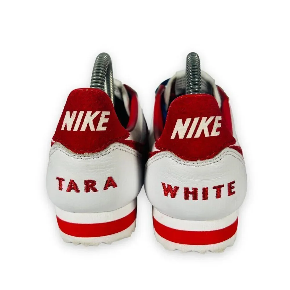 Nike ID Cortez US Soccer White Leather /‎ Red Suede 331986-997 Women's 5.5